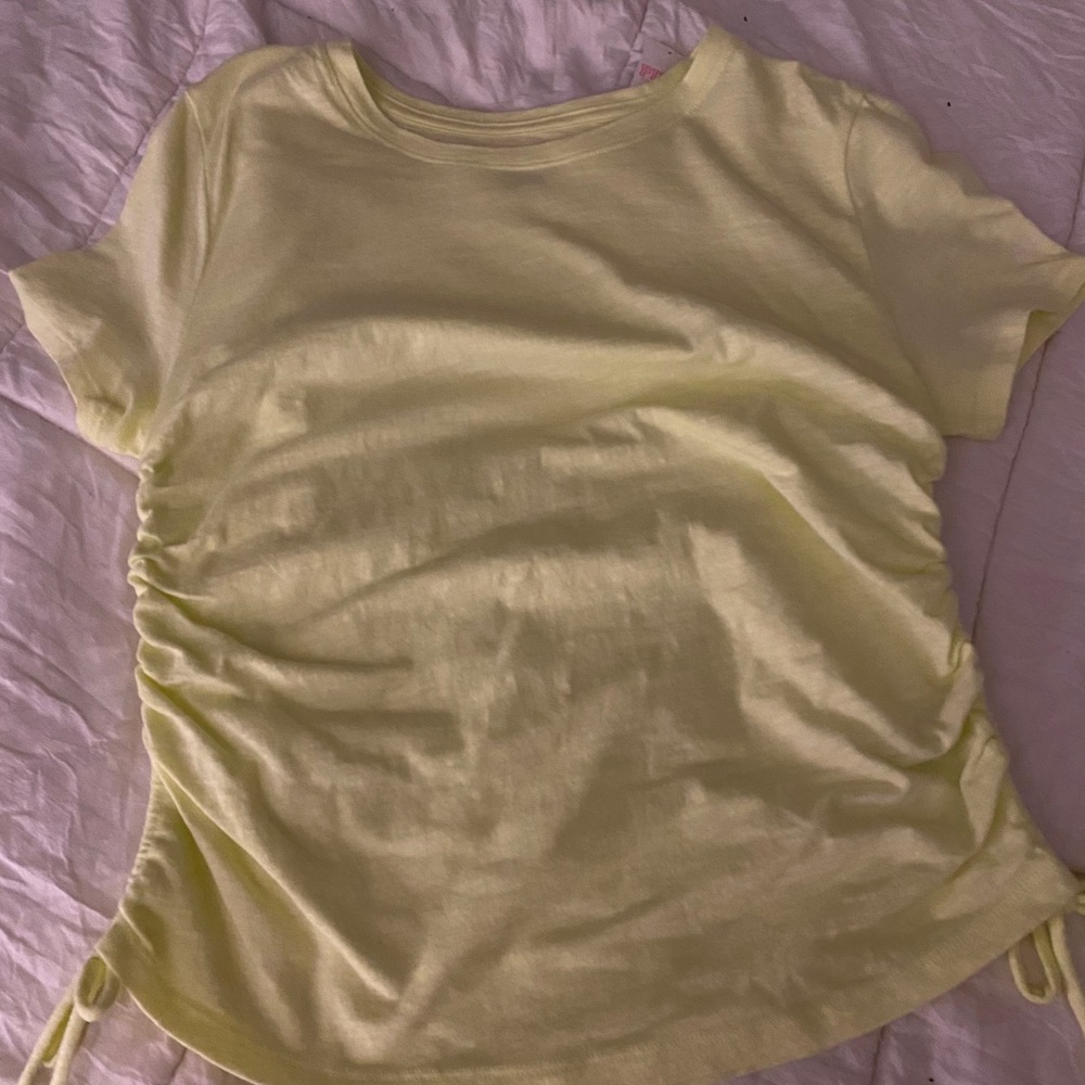 cute side tie shirt from pink